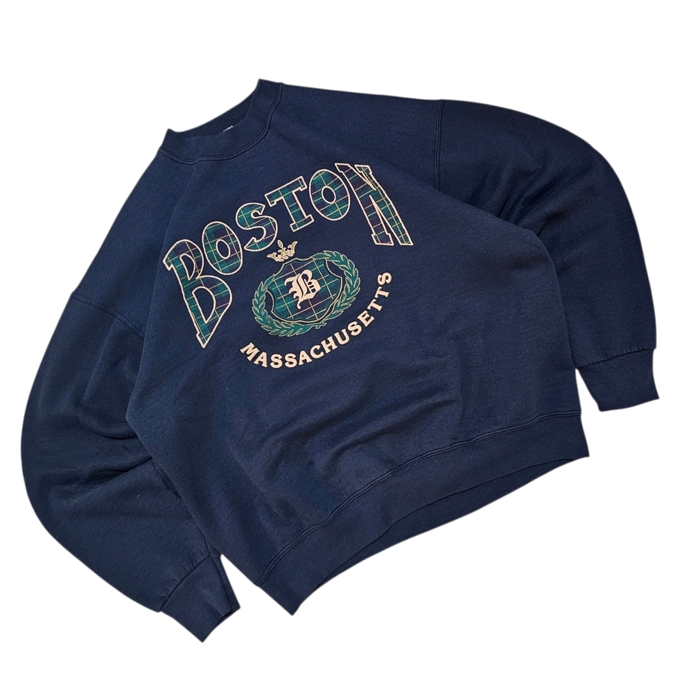 Vintage Fruit Of The Loom Boston Massachusetts Graphic Sweater - Picture 2 of 4